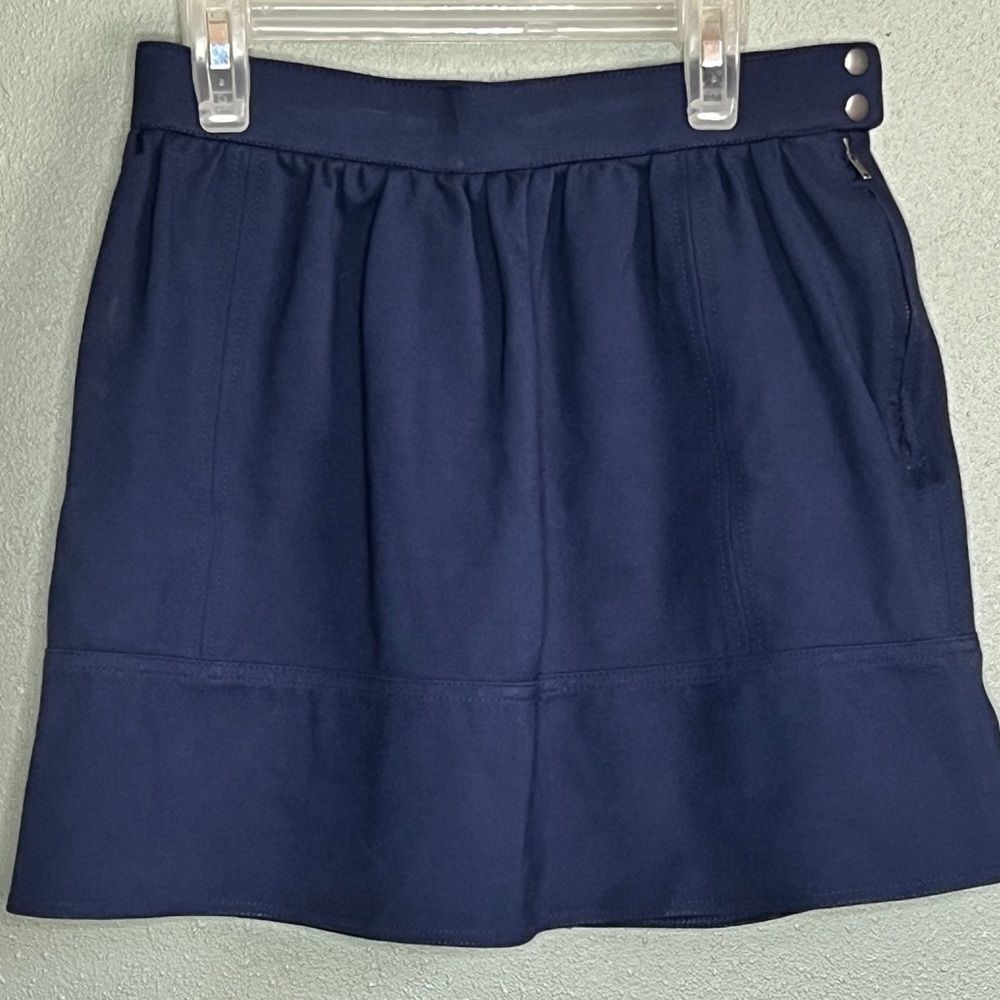 Madewell Pointe Swivel Navy Blue Mini Skirt Size 0